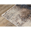  Kalora Interiors Breeze Cream Blue Brown Urban Rift Rug, 7'10" x 10'6" IMAGE 10