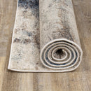  Kalora Interiors Breeze Cream Blue Brown Urban Rift Rug, 7'10" x 10'6" IMAGE 11