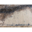  Kalora Interiors Breeze Cream Blue Brown Urban Rift Rug, 7'10" x 10'6" IMAGE 6