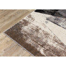 Kalora Interiors Breeze Cream Brown Grey Robust Triangle Rug, 5'3" x 7'7" IMAGE 10