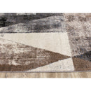  Kalora Interiors Breeze Cream Brown Grey Robust Triangle Rug, 5'3" x 7'7" IMAGE 6