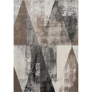  Kalora Interiors Breeze Cream Brown Grey Robust Triangle Rug, 7'10" x 10'6" IMAGE 1