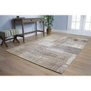 Kalora Interiors Cathedral Grey Cream Distressed Patchwork Rug, 7'10" x 10'10" IMAGE 13