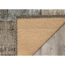 Kalora Interiors Cathedral Grey Cream Distressed Patchwork Rug, 7'10" x 10'10" IMAGE 4