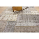  Kalora Interiors Cathedral Grey Cream Distressed Patchwork Rug, 7'10" x 10'10" IMAGE 6