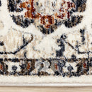  Kalora Interiors Serene Cream Blue Intricate Border Rug, 5'3" x 7'7" IMAGE 10