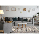  Kalora Interiors Serene Cream Blue Intricate Border Rug, 5'3" x 7'7" IMAGE 3
