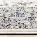  Kalora Interiors Serene Cream Blue Intricate Border Rug, 5'3" x 7'7" IMAGE 9