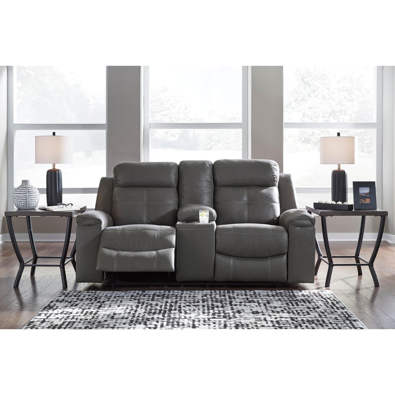 Signature Design by Ashley Jesolo Reclining Fabric Loveseat 8670594C IMAGE 3