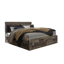  Benchcraft Derekson B200B19 King Panel Bed with 4 Storage Drawers IMAGE 1