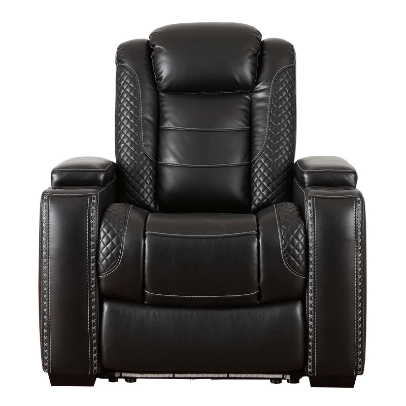 Signature Design by Ashley Party Time Power Leather Look Recliner 3700