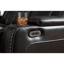 Signature Design by Ashley Party Time Power Reclining Leather Look Loveseat 3700318C IMAGE 14