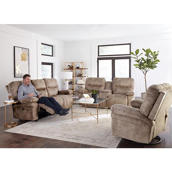 Best Home Furnishings Leya Reclining Fabric Sofa Leya S670RZ4 Reclining Sofa - Paloma Grey IMAGE 4