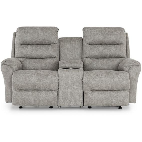 Best Home Furnishings Oren Reclining Fabric Loveseat Oren L675RY7 Reclinig Loveseat with Console - Dove IMAGE 3