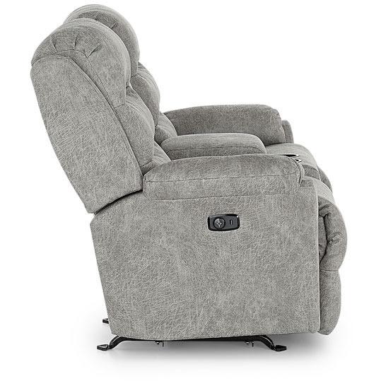 Best Home Furnishings Oren Reclining Fabric Loveseat Oren L675RY7 Reclinig Loveseat with Console - Dove IMAGE 4