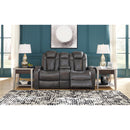 Signature Design by Ashley Turbulance Power Reclining Leather Look Loveseat 8500118C IMAGE 5