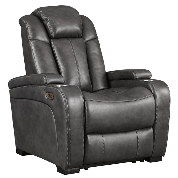 Signature Design by Ashley Turbulance Power Leather Look Recliner 8500113C IMAGE 1