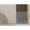  Kalora Interiors Breeze Cream Brown Grey Geometric Shapes Rug, 5'3" x 7'7" IMAGE 5