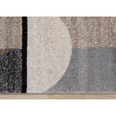  Kalora Interiors Breeze Cream Brown Grey Geometric Shapes Rug, 5'3" x 7'7" IMAGE 8