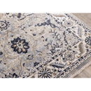 Kalora Interiors Samira Traditional Cream Blue Border Rug, 2'0'' x 7'10'' IMAGE 4