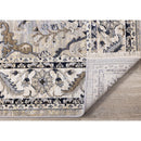  Kalora Interiors Samira Traditional Cream Blue Border Rug, 2'0'' x 7'10'' IMAGE 6