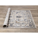  Kalora Interiors Samira Traditional Cream Blue Border Rug, 2'0'' x 7'10'' IMAGE 7
