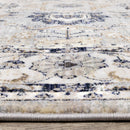  Kalora Interiors Samira Traditional Cream Blue Border Rug, 7'10" x 10'2" IMAGE 9