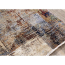  Kalora Interiors Serene Red Blue Beige Layered Distressed Rug, 5'3" x 7'7" IMAGE 4