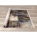  Kalora Interiors Serene Red Blue Beige Layered Distressed Rug, 5'3" x 7'7" IMAGE 7