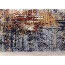  Kalora Interiors Serene Red Blue Beige Layered Distressed Rug, 7'10'' x 10'2'' IMAGE 8