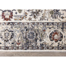  Kalora Interiors Serene Cream Blue Intricate Border Rug, 2'0" x 7'10" IMAGE 8