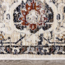  Kalora Interiors Serene Cream Blue Intricate Border Rug, 7'10'' x 10'2'' IMAGE 10