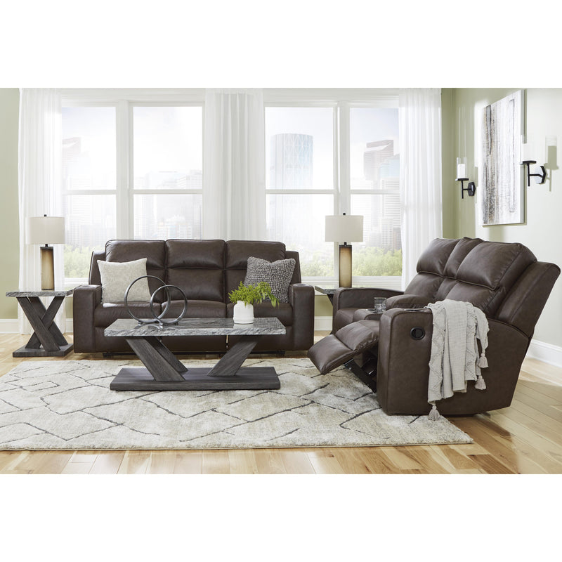 Signature Design by Ashley Lavenhorne Reclining Leather Look Loveseat 6330694C IMAGE 14