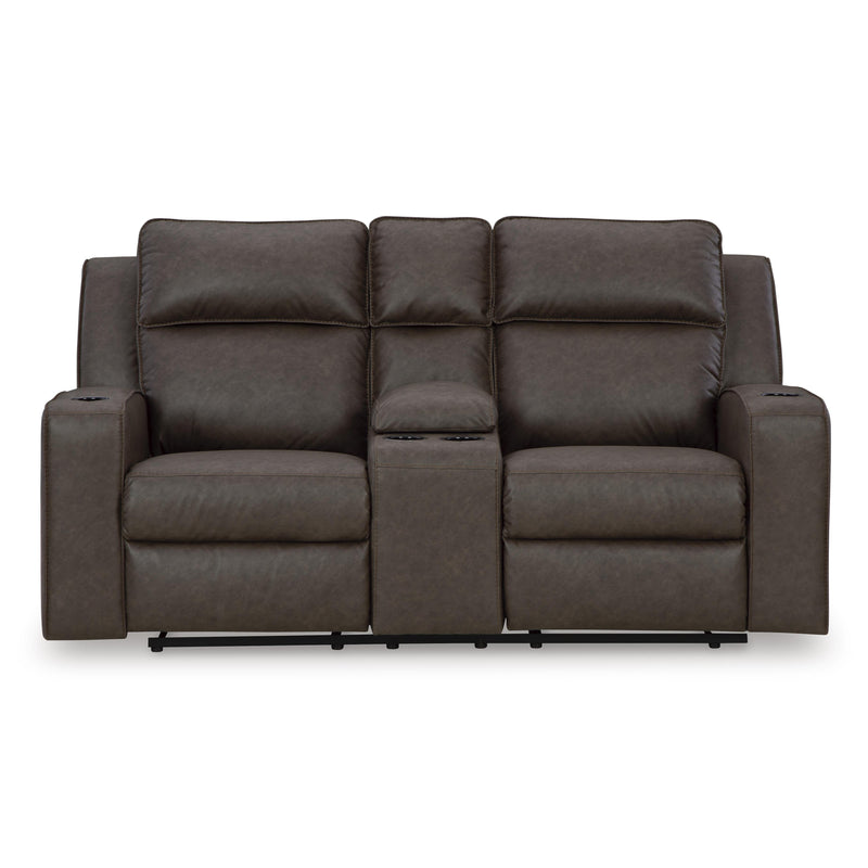 Signature Design by Ashley Lavenhorne Reclining Leather Look Loveseat 6330694C IMAGE 3