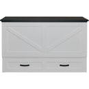  Cabinet Bed Barn Queen Cabinet Bed - White and Black IMAGE 1