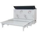  Cabinet Bed Barn Queen Cabinet Bed - White and Black IMAGE 5
