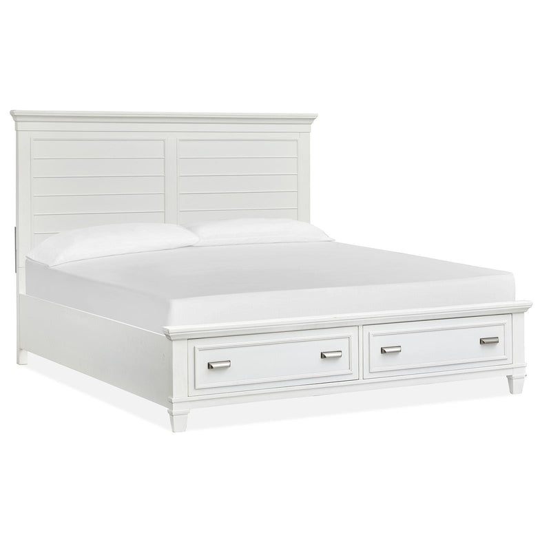 Magnussen Charleston California King Panel Bed with Storage B5611-64HWH/B5611-64SFWH/B5611-74RWH IMAGE 1