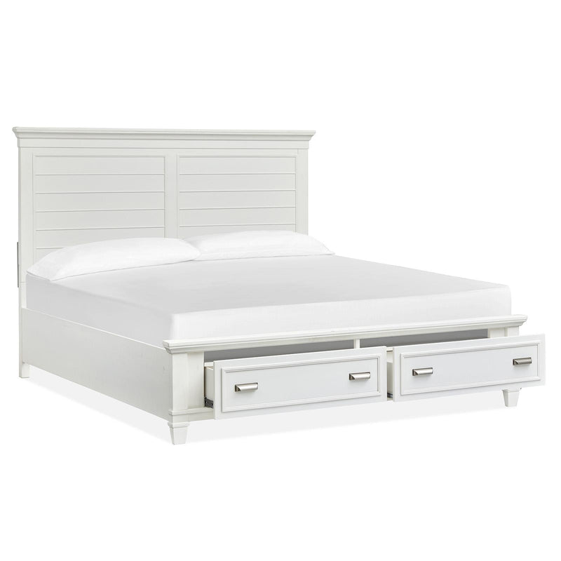 Magnussen Charleston California King Panel Bed with Storage B5611-64HWH/B5611-64SFWH/B5611-74RWH IMAGE 2