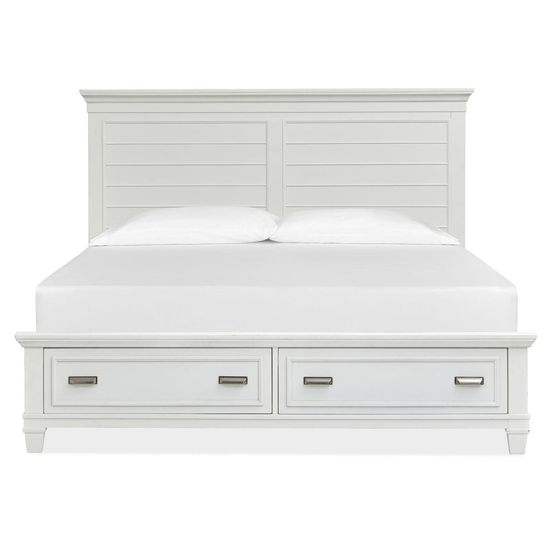 Magnussen Charleston California King Panel Bed with Storage B5611-64HWH/B5611-64SFWH/B5611-74RWH IMAGE 3