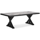  Signature Design by Ashley Beachcroft P792-625 Rectangular Dining Table with Umbrella Option IMAGE 1