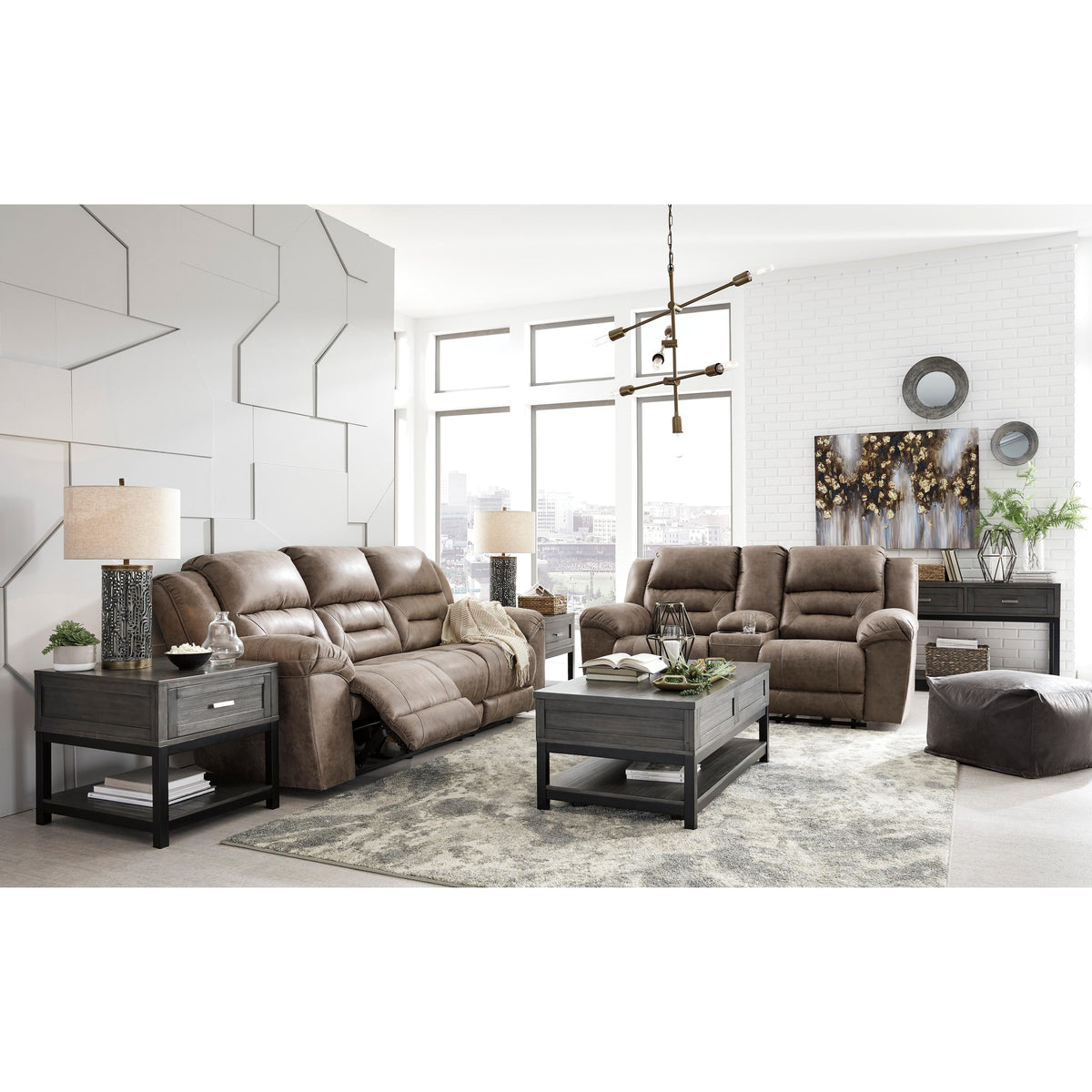 Signature Design by Ashley Stoneland 3990587C Reclining Power Sofa