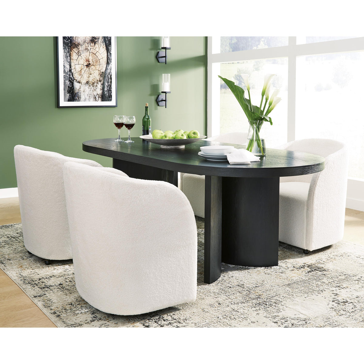 Signature Design by Ashley Rowanbeck D821-25 Oval Dining Room Table