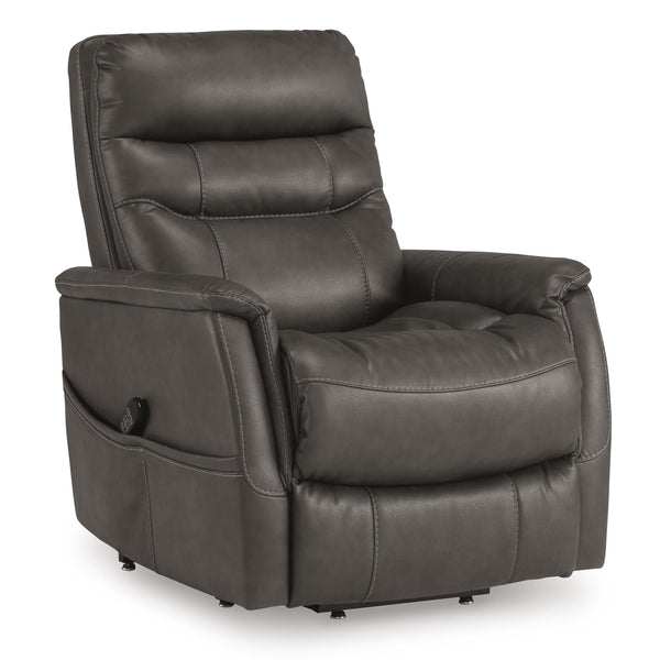 Signature Design by Ashley Strawbill Power Leather Look Recliner 6390912 IMAGE 1