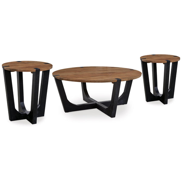 Signature Design by Ashley Hanneforth T726T1 Coffee Table and 2 End Ta