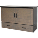 Cabinet Bed Metro Queen Cabinet Bed - Pebble Grey and Black IMAGE 1