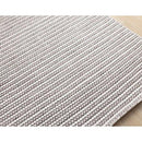  Kalora Interiors Aspen White Taupe Black Stripe Pattern Woven Rug, 7'10" x 10'6" IMAGE 4