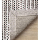  Kalora Interiors Aspen White Taupe Black Stripe Pattern Woven Rug, 5'3" x 7'7" IMAGE 6
