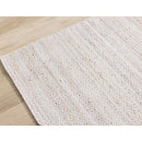 Kalora Interiors Aspen Beige Cream Rhombus Pattern Woven Rug, 5'3" x 7'7" IMAGE 4