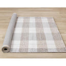  Kalora Interiors Aspen Beige Muted Plaid Woven Rug, 5'3" x 7'7" IMAGE 6