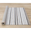  Kalora Interiors Aspen White Grey Brown Striped Southwestern Pattern Rug, 7'10" x 10'6" IMAGE 5